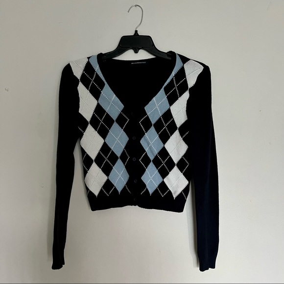 Brandy Melville Plaid Cardigan 